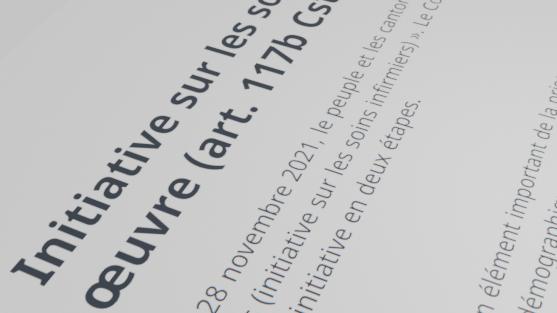 Illustration de la mise en oeuvre de la deuxième étape de l'article 117b de la constitution Suisse